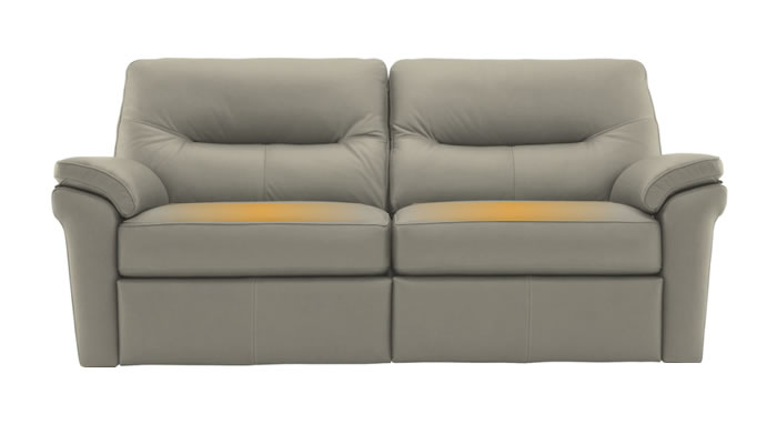 G Plan Seattle Leather 3 Seater Sofa Cambridge Taupe